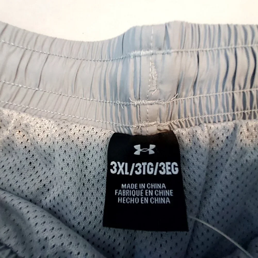 Under Armour Mens Loose-Fit Grey Athletic Shorts 3XL With Pockets & Drawstring - Picture 8 of 11